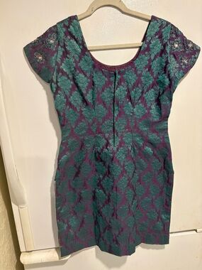 Women’s Purple and Teal Floral Tunic Top